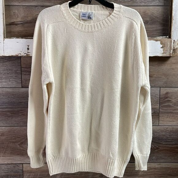 Penns Landing Men’s Crew Neck Sweater, Size XL, Cream - Picture 2 of 8